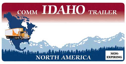 Idaho North American Trailer license plate