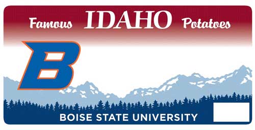 Idaho Boise State University license plate