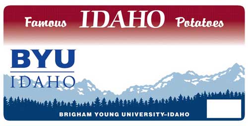 Idaho BYU license plate
