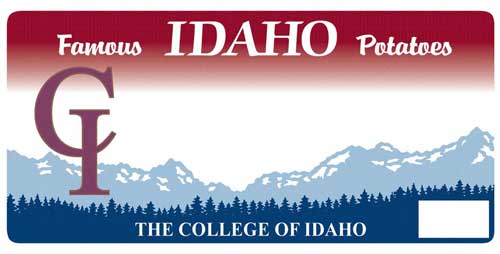College of Idaho license plate