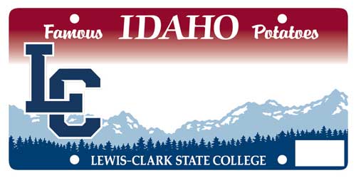 Idaho Lewis-Clark State College license plate