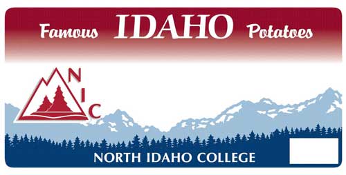 North Idaho College license plate