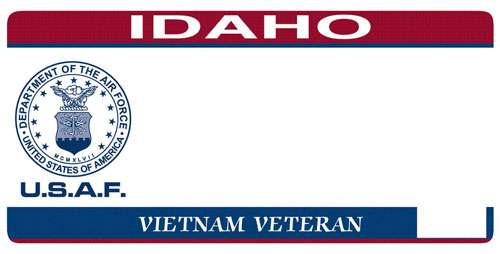 Idaho Air Force Vietnam veteran license plate