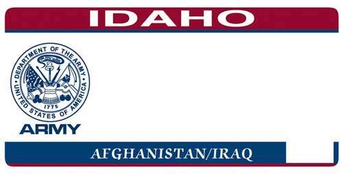 Idaho Army Afghanistan/Iraq veteran license plate