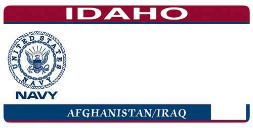 Idaho Navy Afghanistan/Iraq veteran license plate