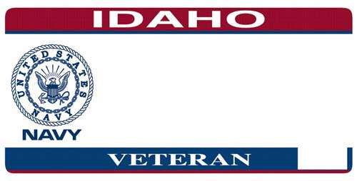Idaho Navy veteran license plate
