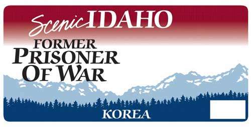 Idaho POW Korea license plate