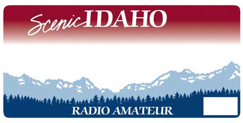Idaho Amateur Radio license plate