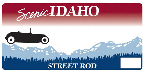 Idaho street rod license plate
